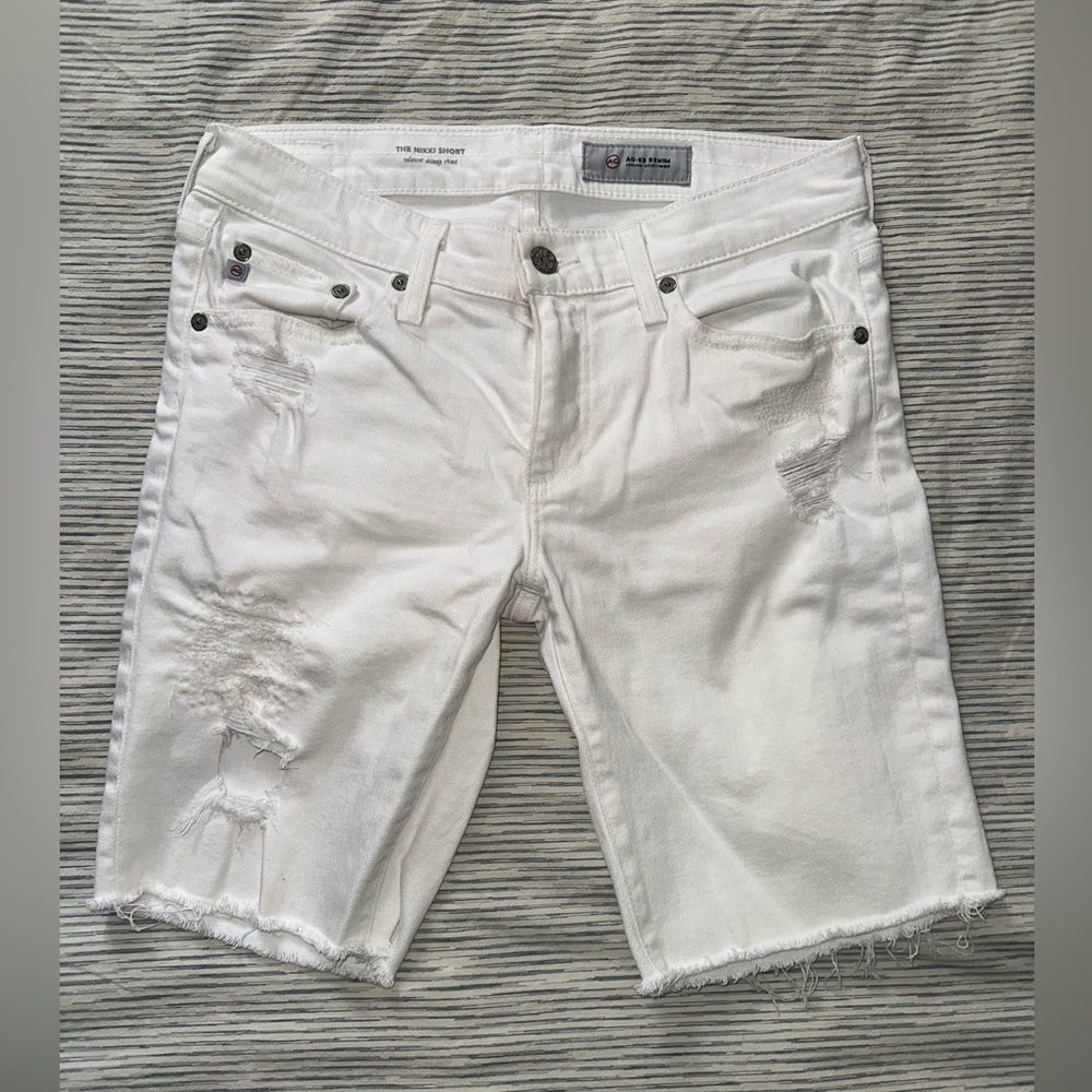 AG Adriano Goldschmied Woman’s Bright White Nikki Shorts